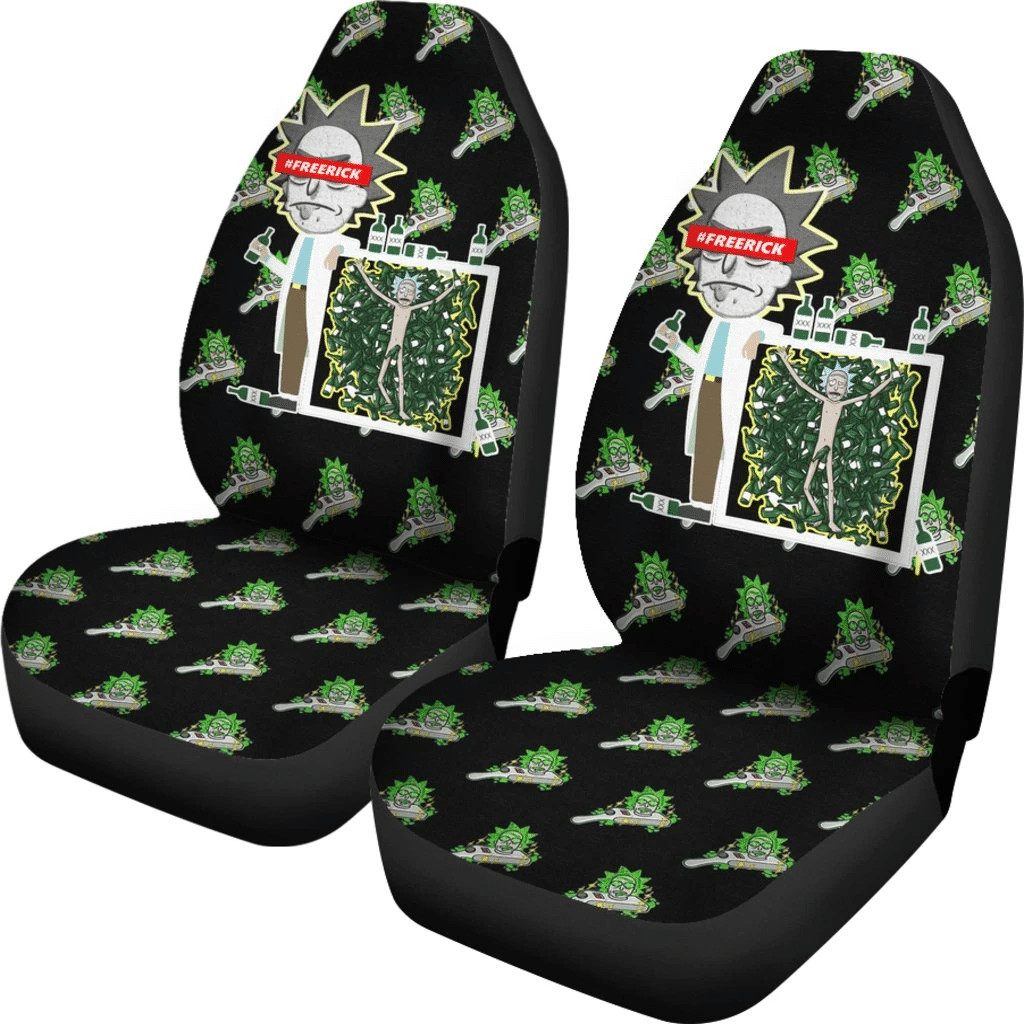 freerick rick drunk patterns rick and morty car seat covers