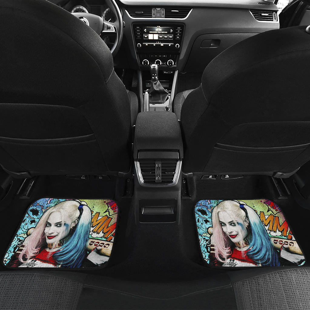 New DC Comics Harley Quinn Car Truck 2 Front Seat Covers with Headrest Covers