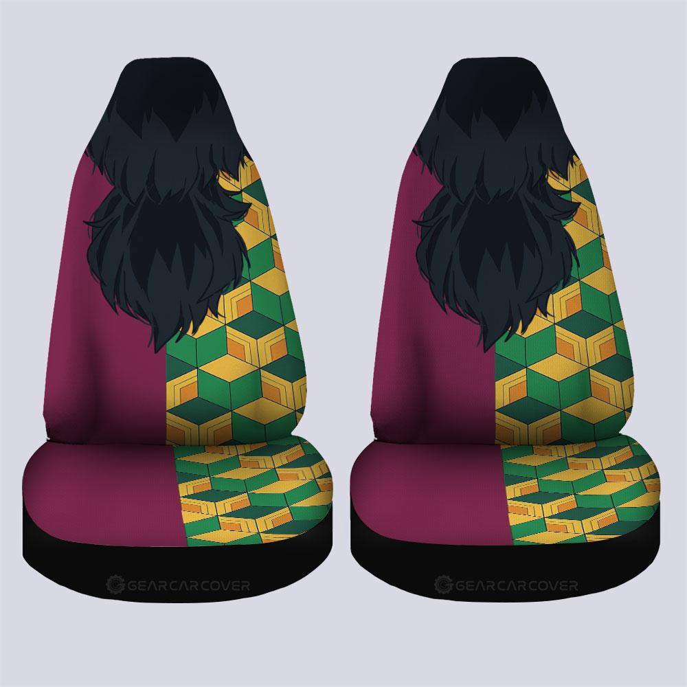 Giyuu Uniform Car Seat Covers Custom Hairstyle Demon Slayer Anime Car Interior Accessories Us 