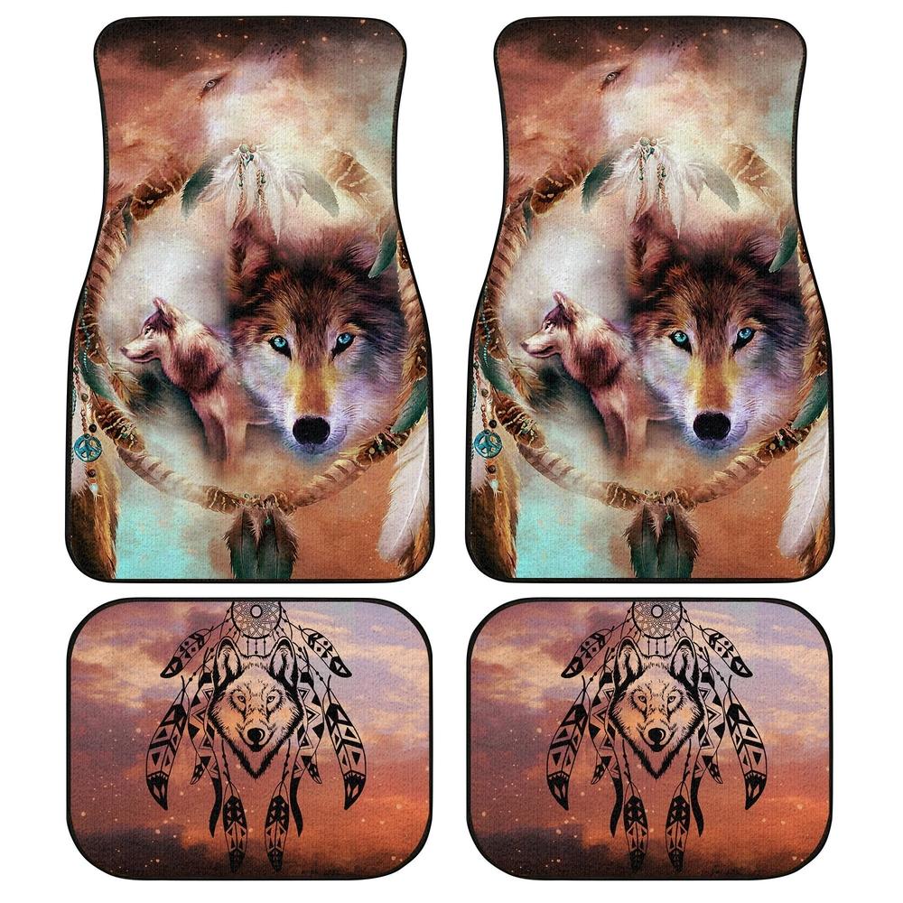 native american wolf dreamcatcher custom car floor mats accessoriesg96i4