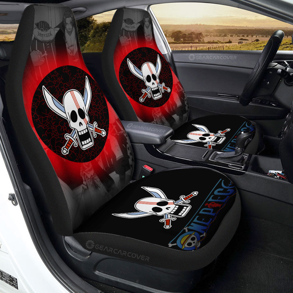 Red Hair Pirates Flag Car Seat Covers Custom One Piece Anime Car Accessories Us Bestchoosing