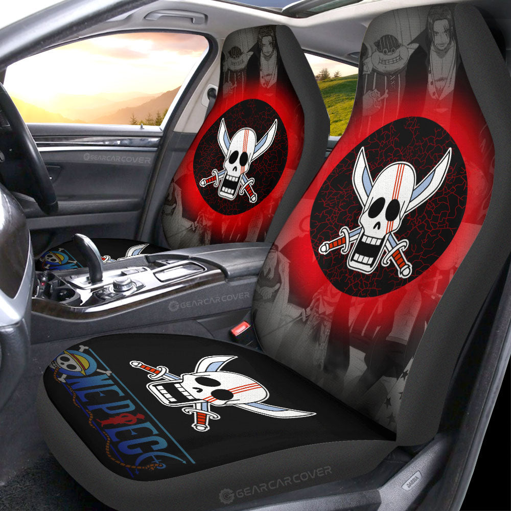 Red Hair Pirates Flag Car Seat Covers Custom One Piece Anime Car Accessories Us Bestchoosing