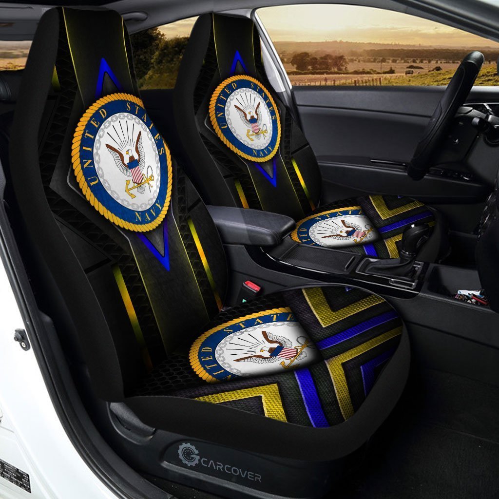 US Navy Military Veteran Car Truck Seat Belt Cover Gift Idea 