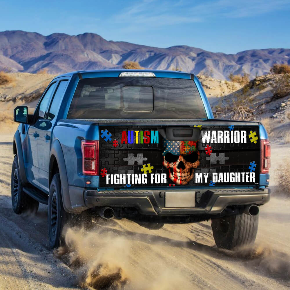 autism awareness warrior for daughter truck tailgate decal sticker wrap6hwjp