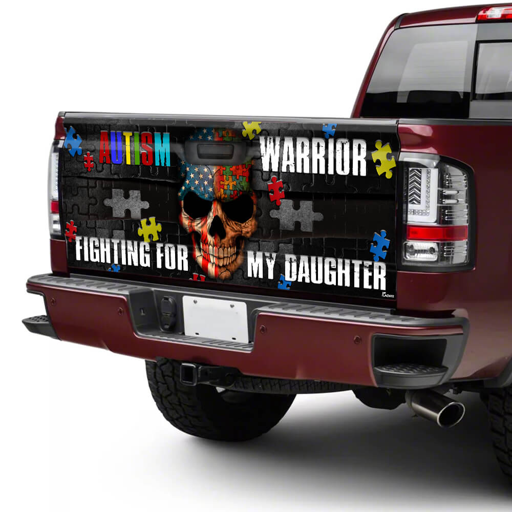 autism awareness warrior for daughter truck tailgate decal sticker wrapptu6i