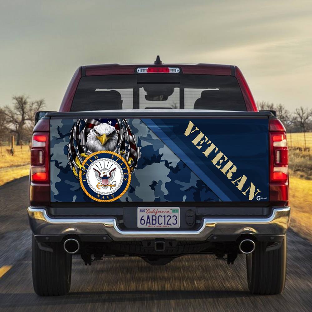 us navy veteran truck tailgate decal sticker wrapdc2rn