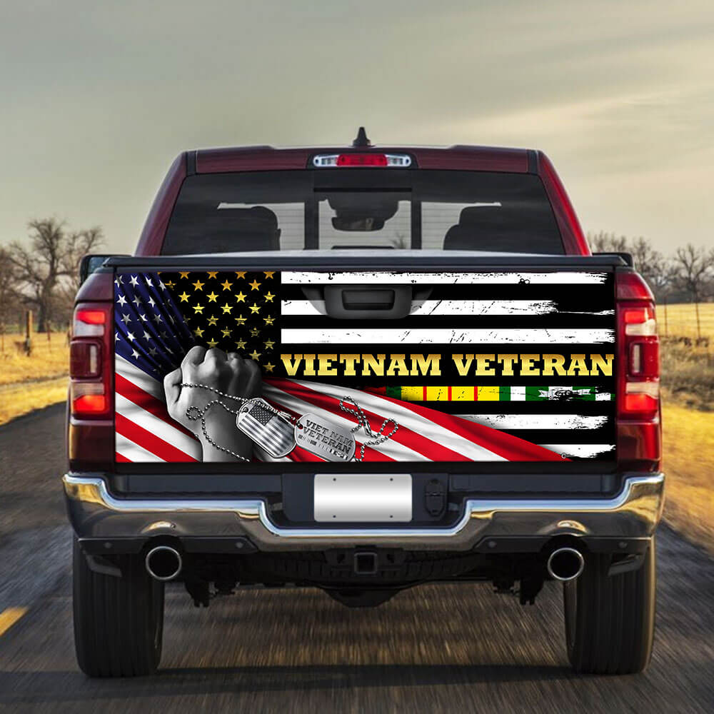 vietnam veteran american truck tailgate decal sticker wrapnsjwe