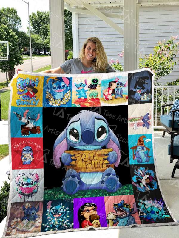 lilo and stitch quilt blanket quiltedhyidv