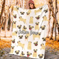 pug blanket dog pets throw blanket pug fleece blanket 0ksqe