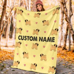 pug blanket dog pets throw blanket pug fleece blanket 2bx5f