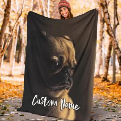 pug blanket dog pets throw blanket pug fleece blanket 2kowk