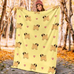 pug blanket dog pets throw blanket pug fleece blanket 7nls0