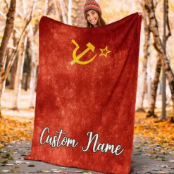 soviet union russian flag blanket fleece blanket soviet dx2rq