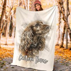 spaniel blanket spaniel dog throw blanket spaniel fleece 1q6y2