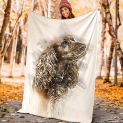 spaniel blanket spaniel dog throw blanket spaniel fleece v2bmt