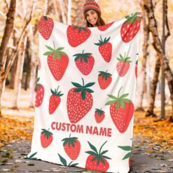 strawberry blanket strawberry throw blanket strawberry poik1