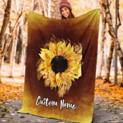 sunflowers blanket flowers printed blanket yellow flowers ppii3