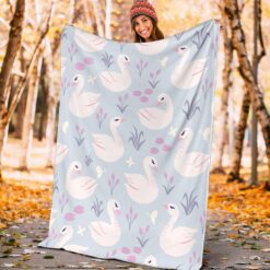 swan blanket swan duck throw blanket swan geese fleece ubcwu