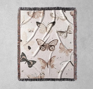 butterfly woven blanket