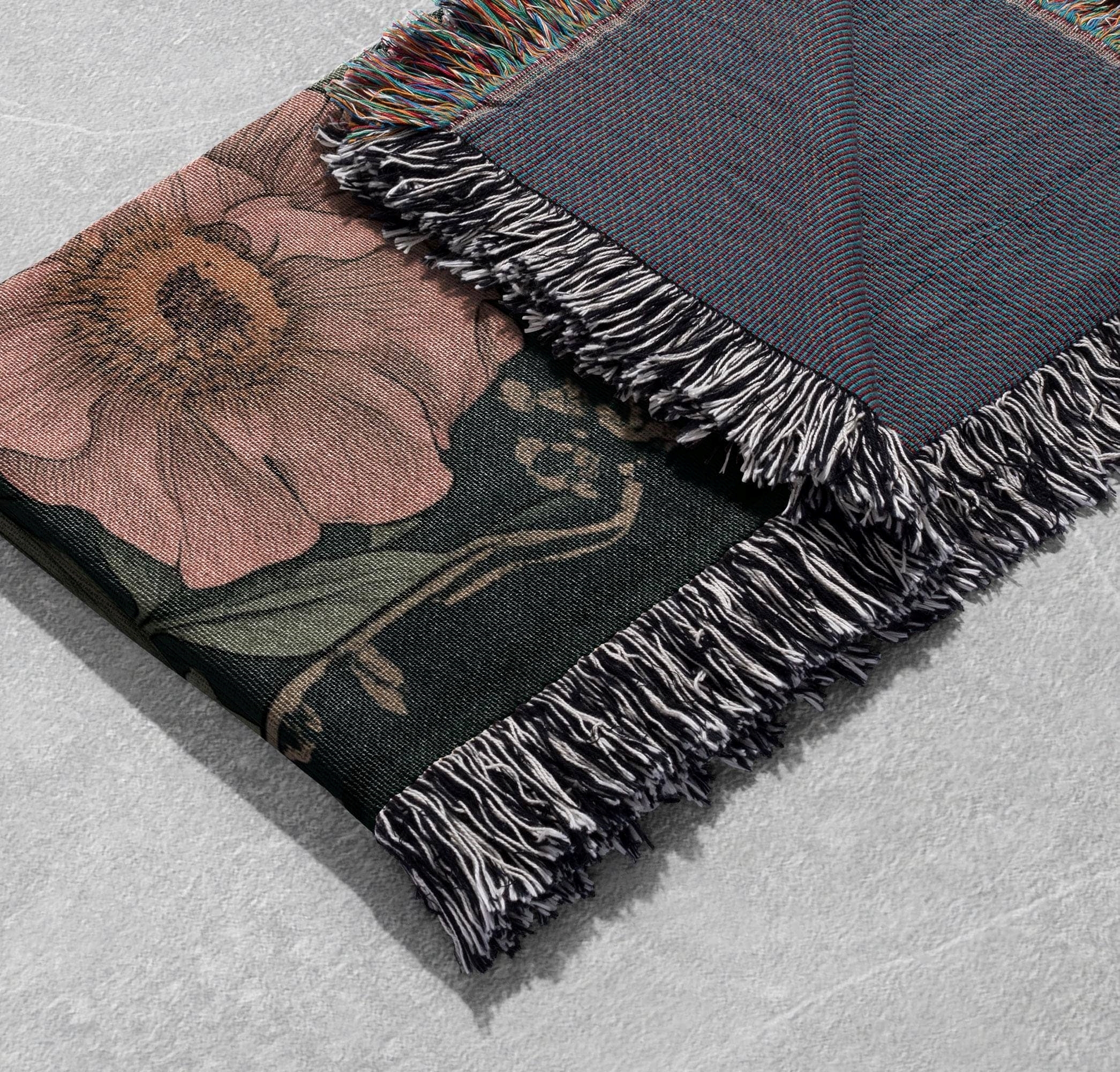 adorable otter couple woven blanket with floral design for cozy home decor and romantic gifts cottagecore tapestry