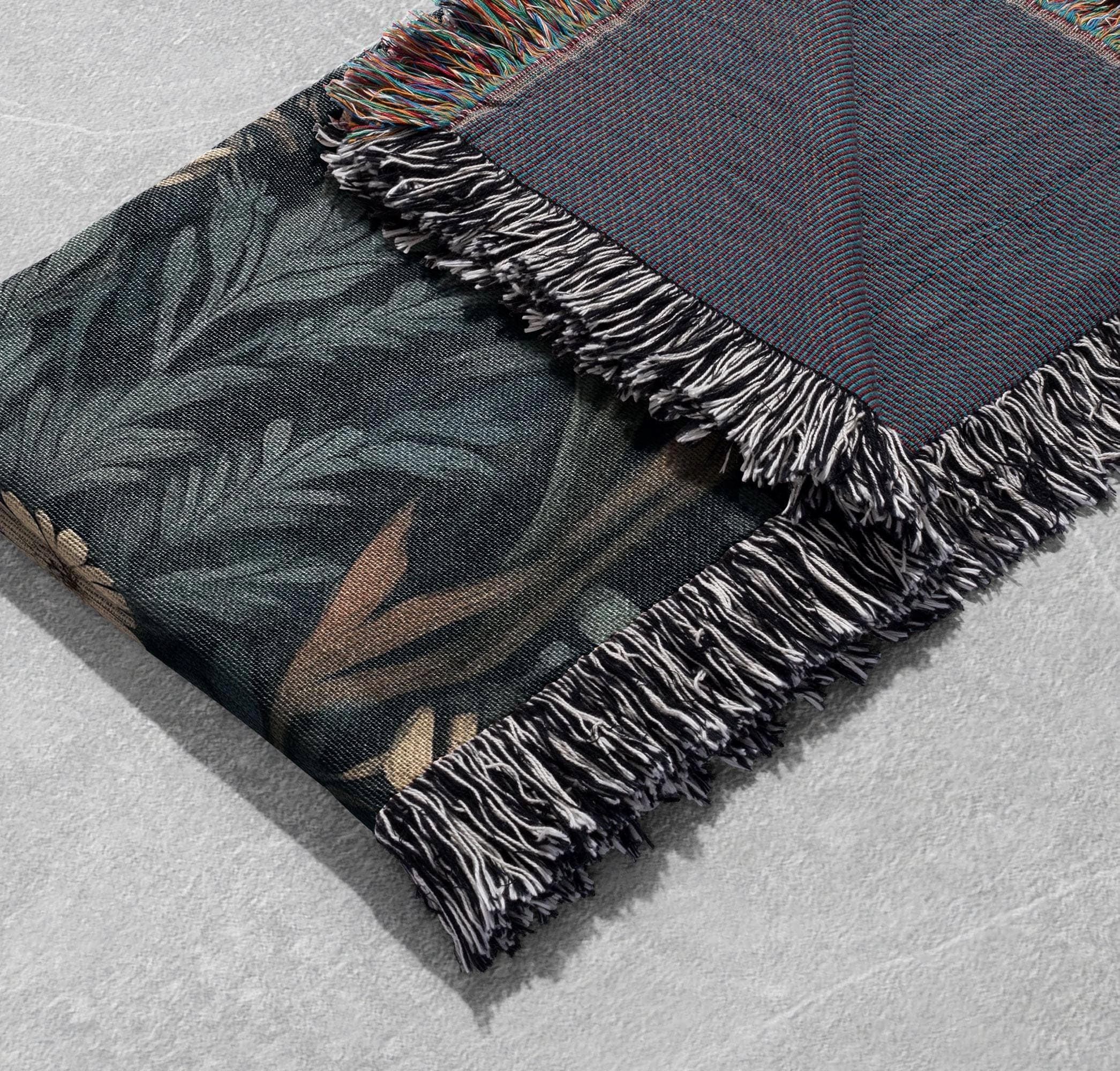 bunny in floral garden woven blanket cozy nature inspired throw for home decor cottagecore tapestry