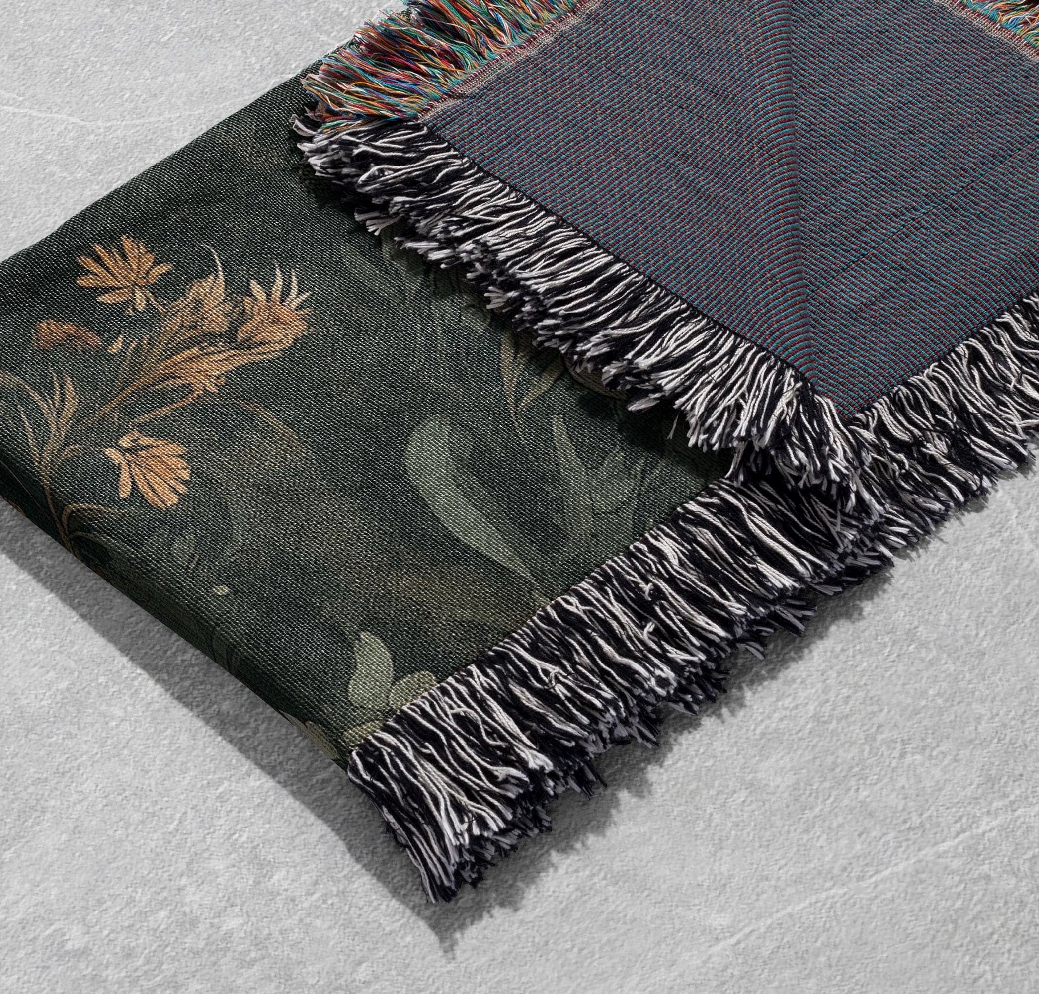 heron woven blanket vintage botanical bird tapestry throw cottagecore blanket home decor