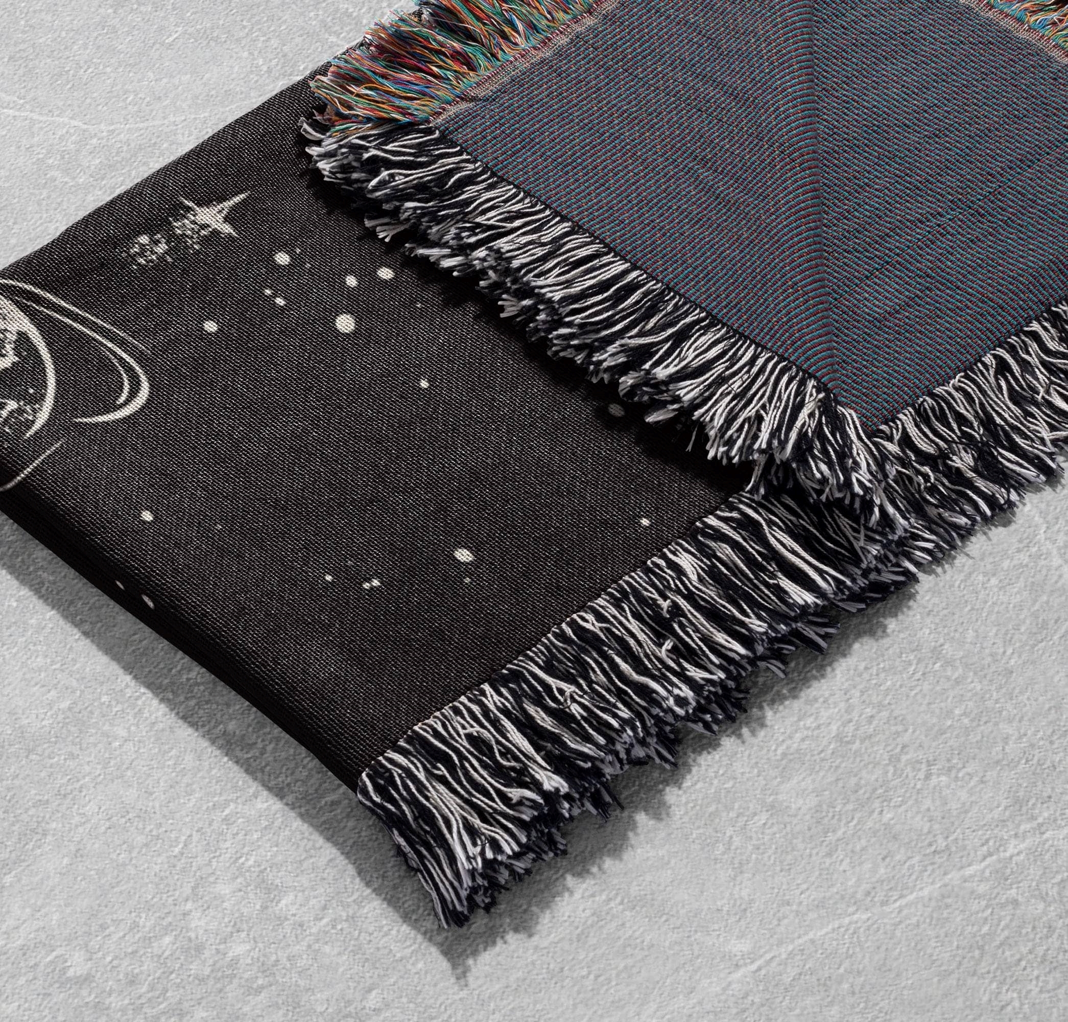 houston raccoon woven blanket funny space themed throw cottagecore tapestry