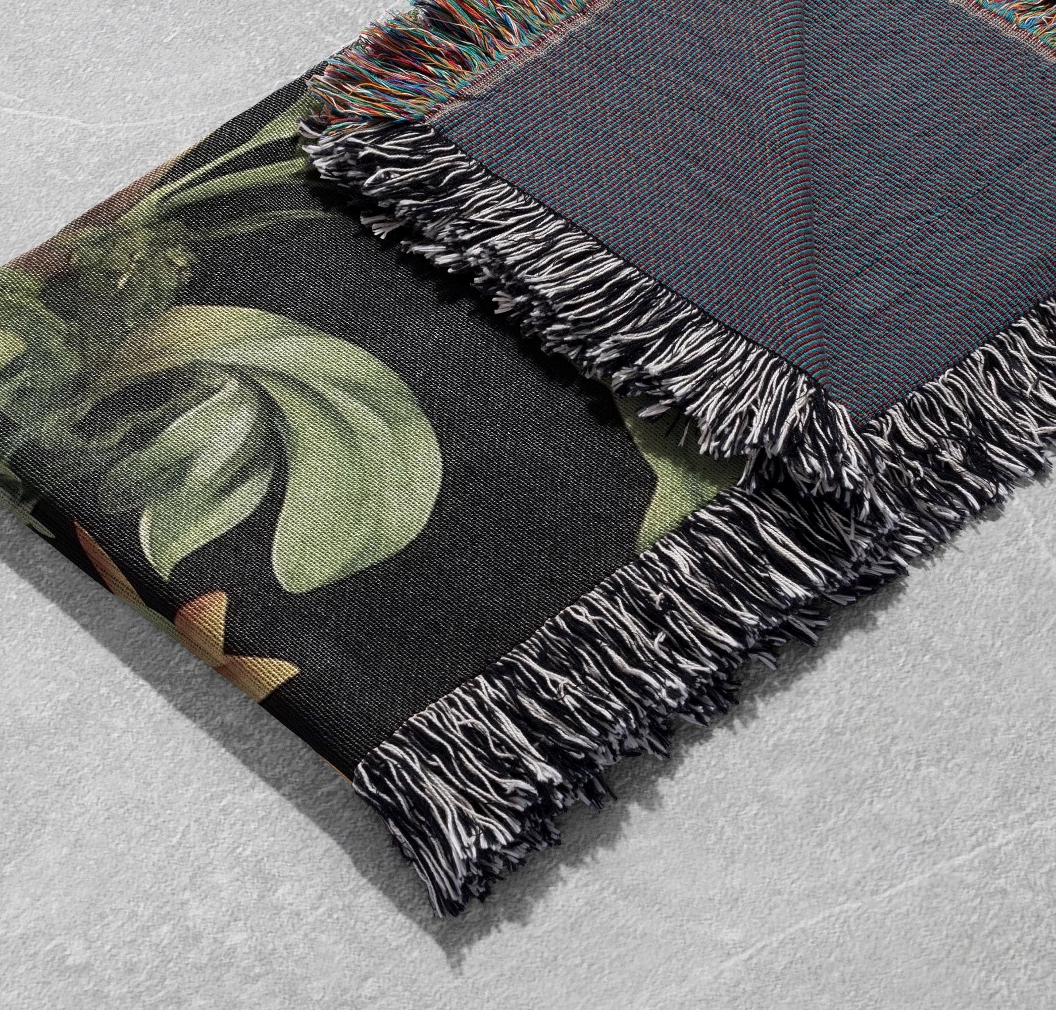 jungle leopard woven blanket exotic wildlife and tropical home decor cottagecore tapestry