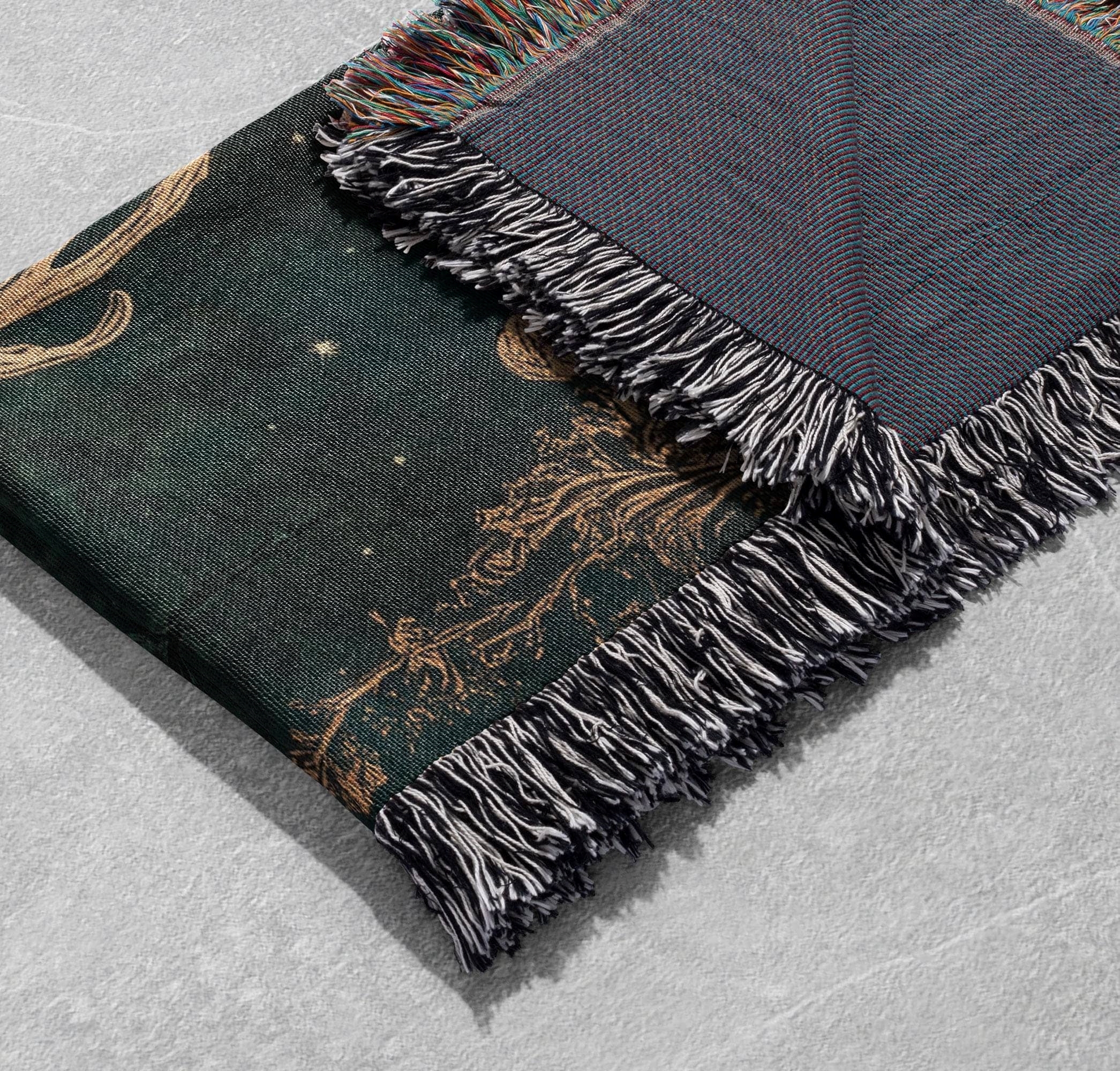 majestic stag woven blanket forest wildlife tapestry boho nature throw mystical woodland decor rustic lodge blanket