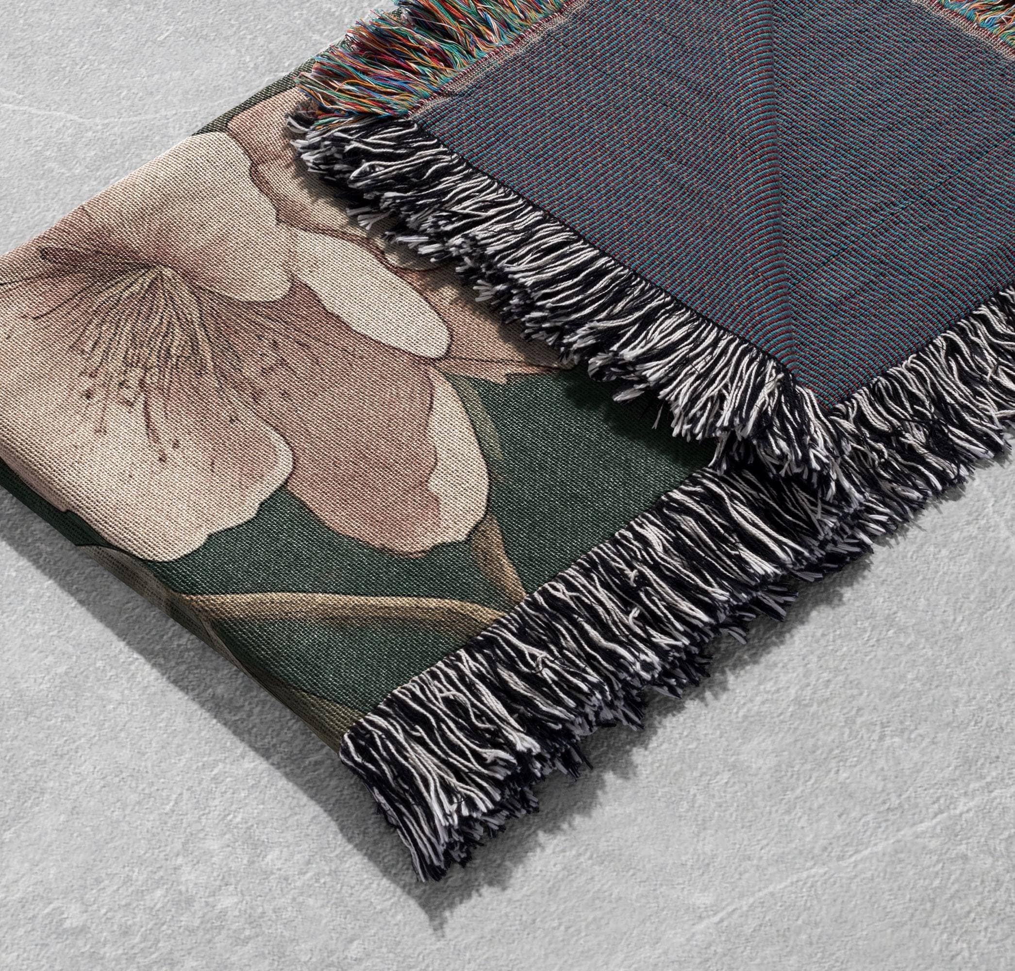 monkey woven blanket elegant floral jungle design cottagecore tapestry