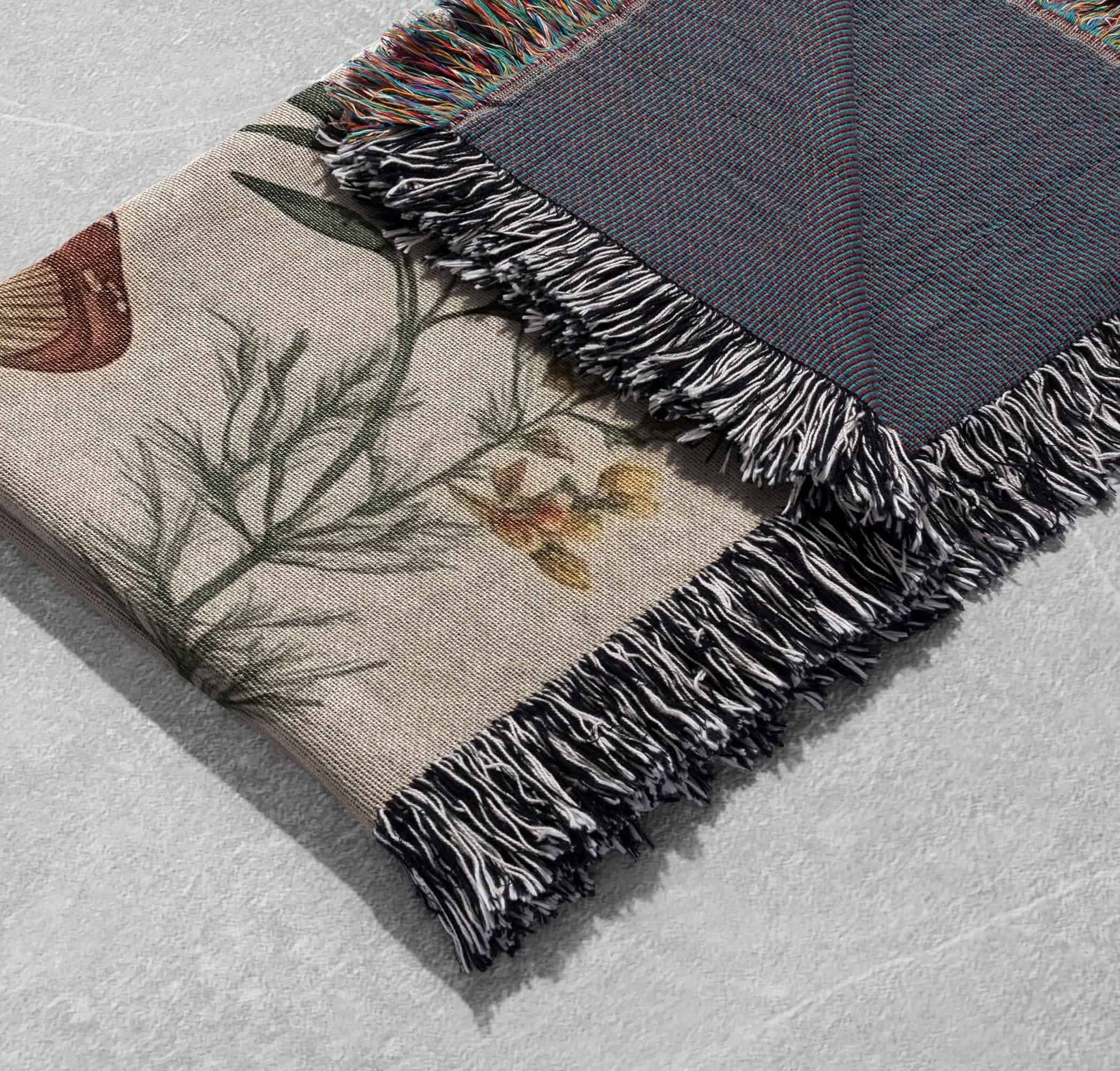 Owl & Mushroom Woven Blanket Cottagecore Woodland Tapestry Throw Cottagecore Blanket Home Decor owl mushroom woven blanket cottagecore woodland tapestry throw cottagecore blanket home decor