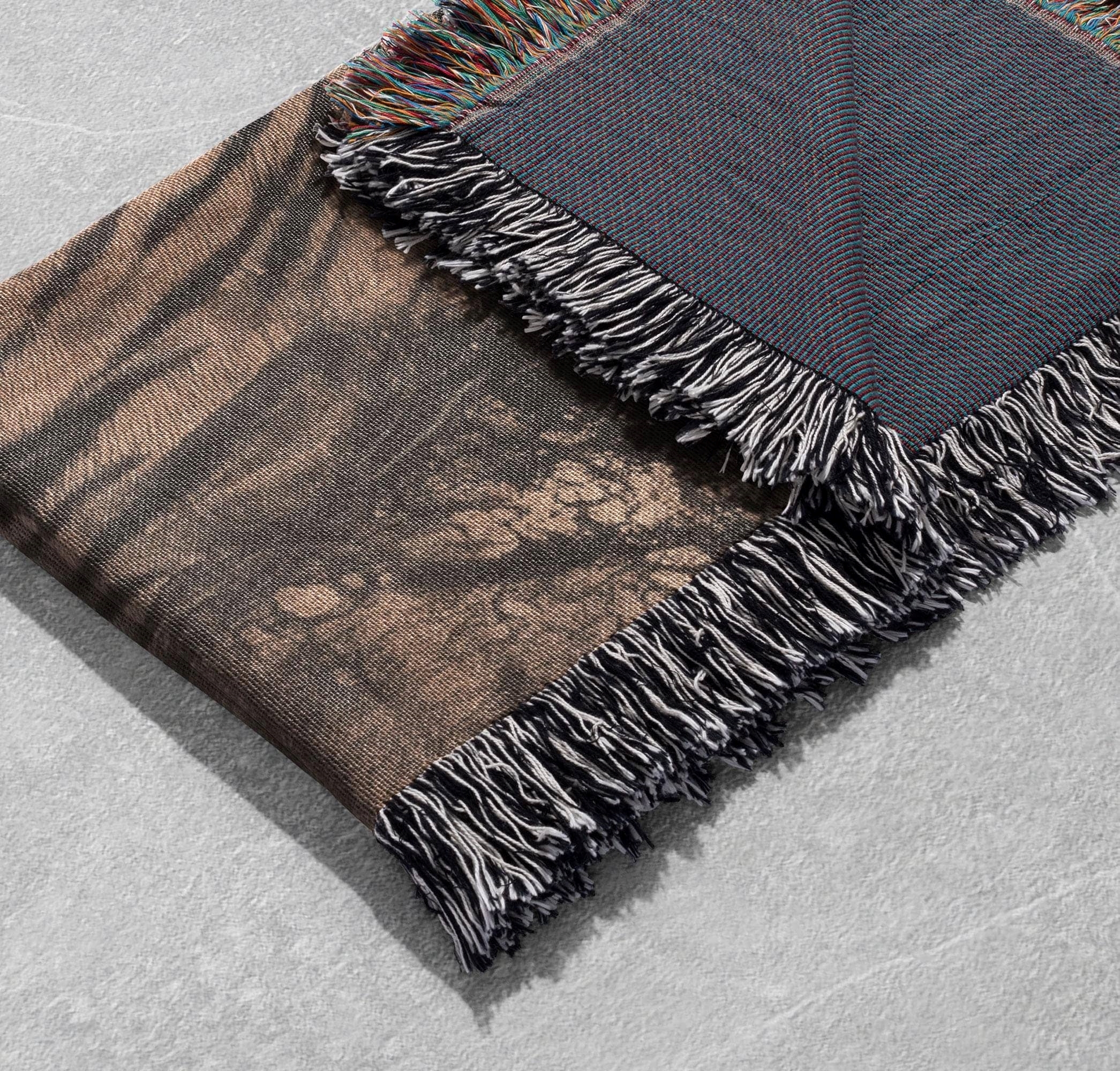 roaring tiger woven blanket fierce wildlife art throw cottagecore tapestry