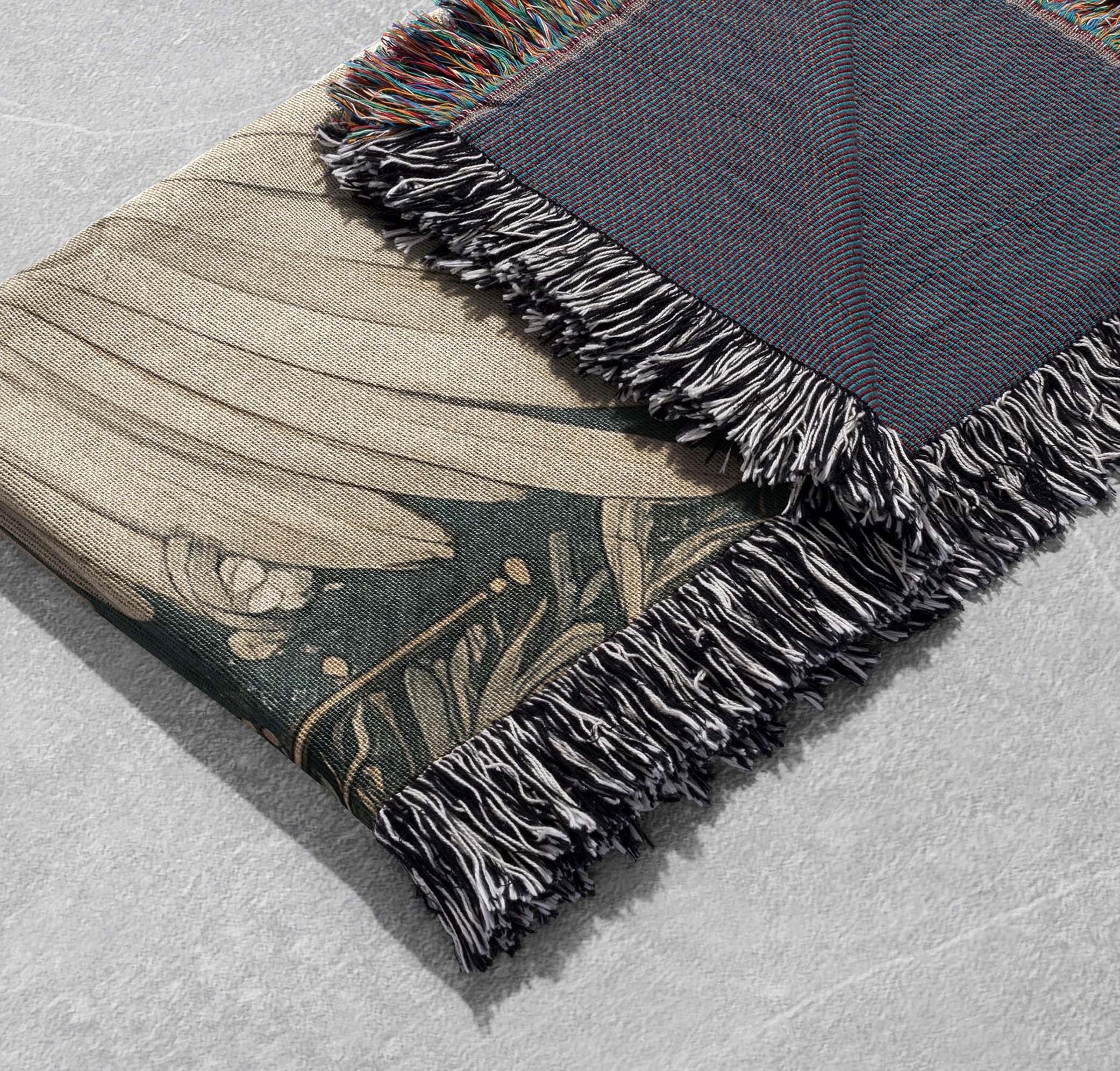 celestial angel woven blanket ethereal guardian throw vintage angelic tapestry spiritual home decor