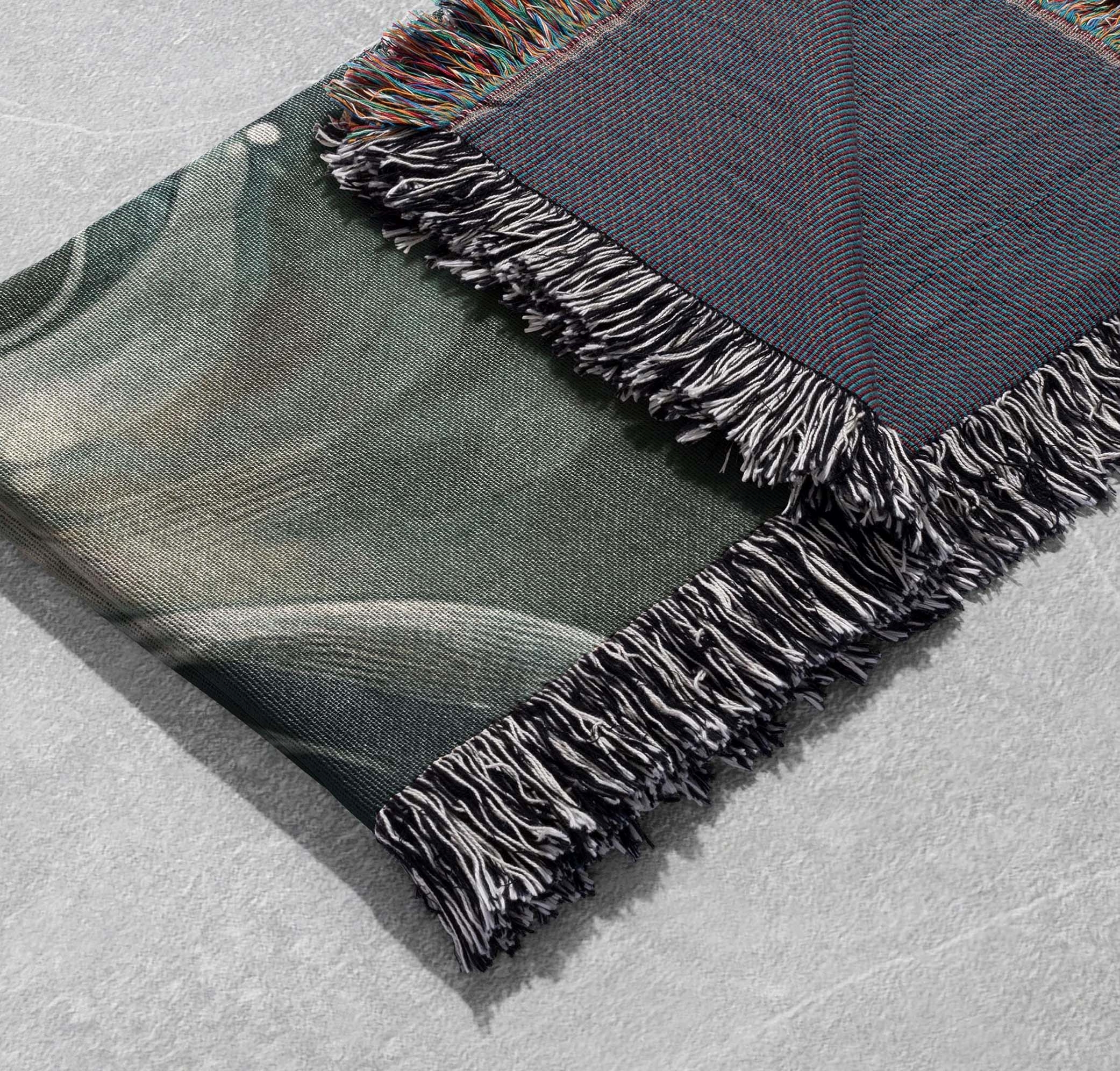 ethereal mermaid woven blanket dreamy ocean inspired home decor throw blanket cottagecore tapestry