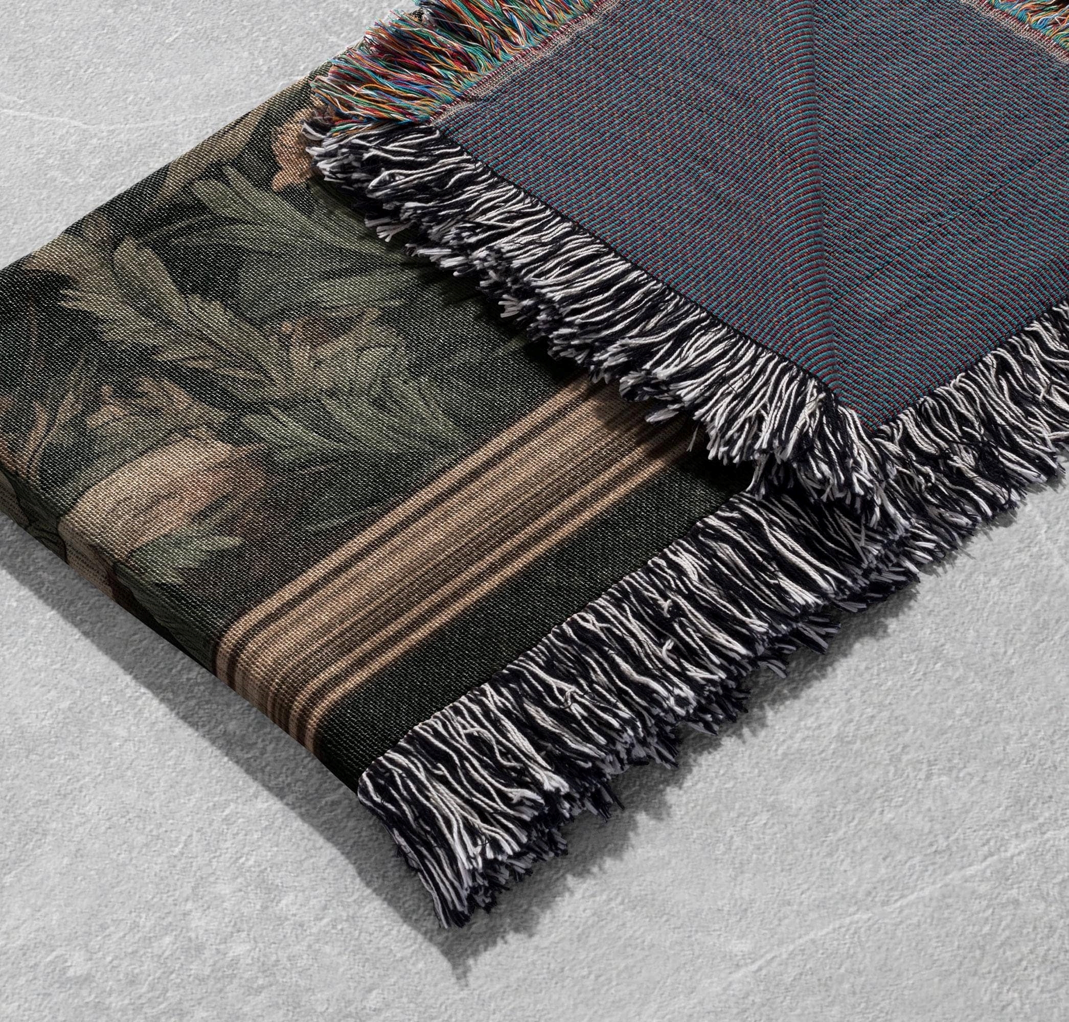 dinosaur woven blanket t rex jungle tapestry vintage animal art throw cozy home decor nature lover gift sofa accent