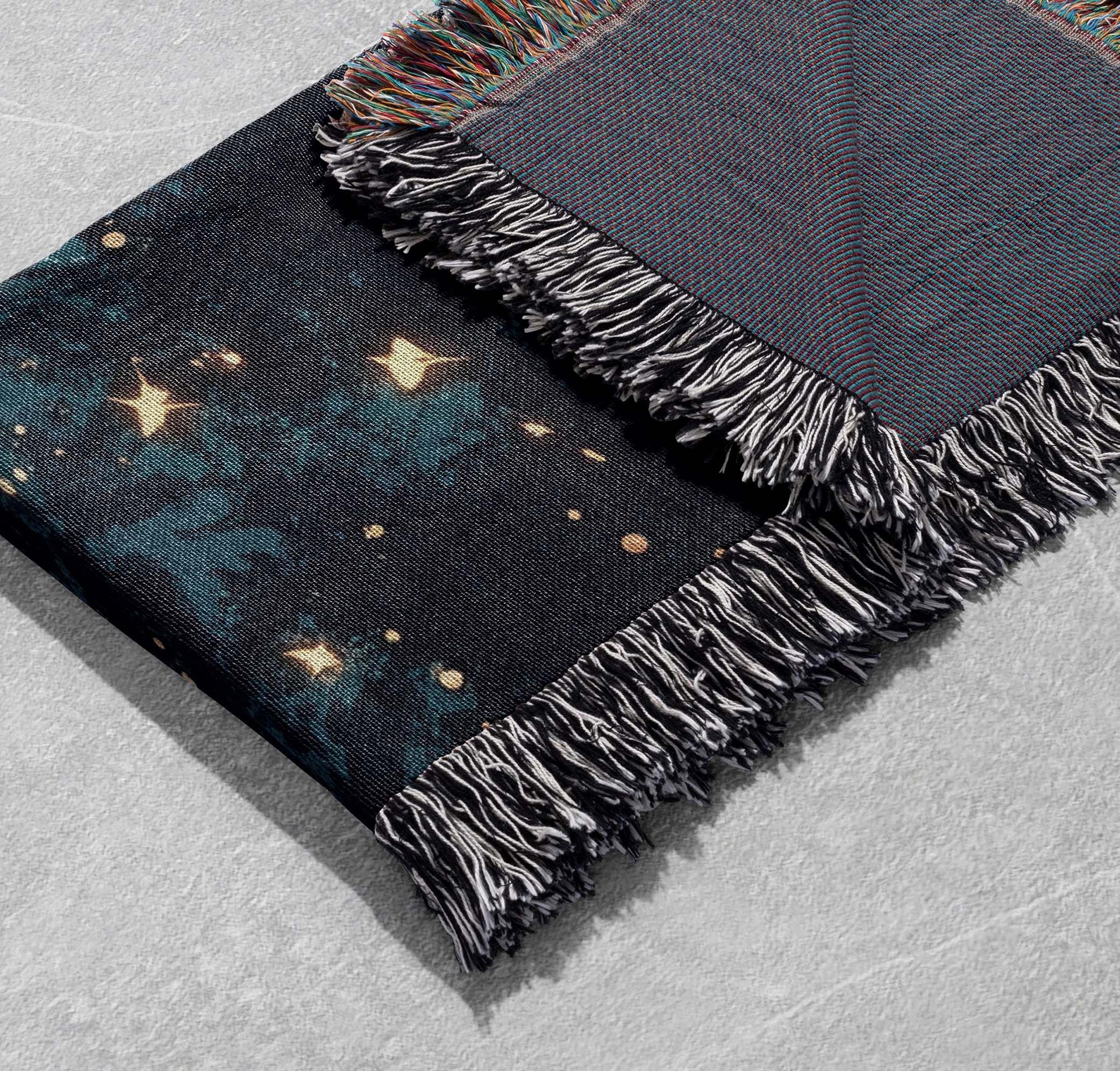 celestial glow woven blanket starry night sky throw cottagecore tapestry