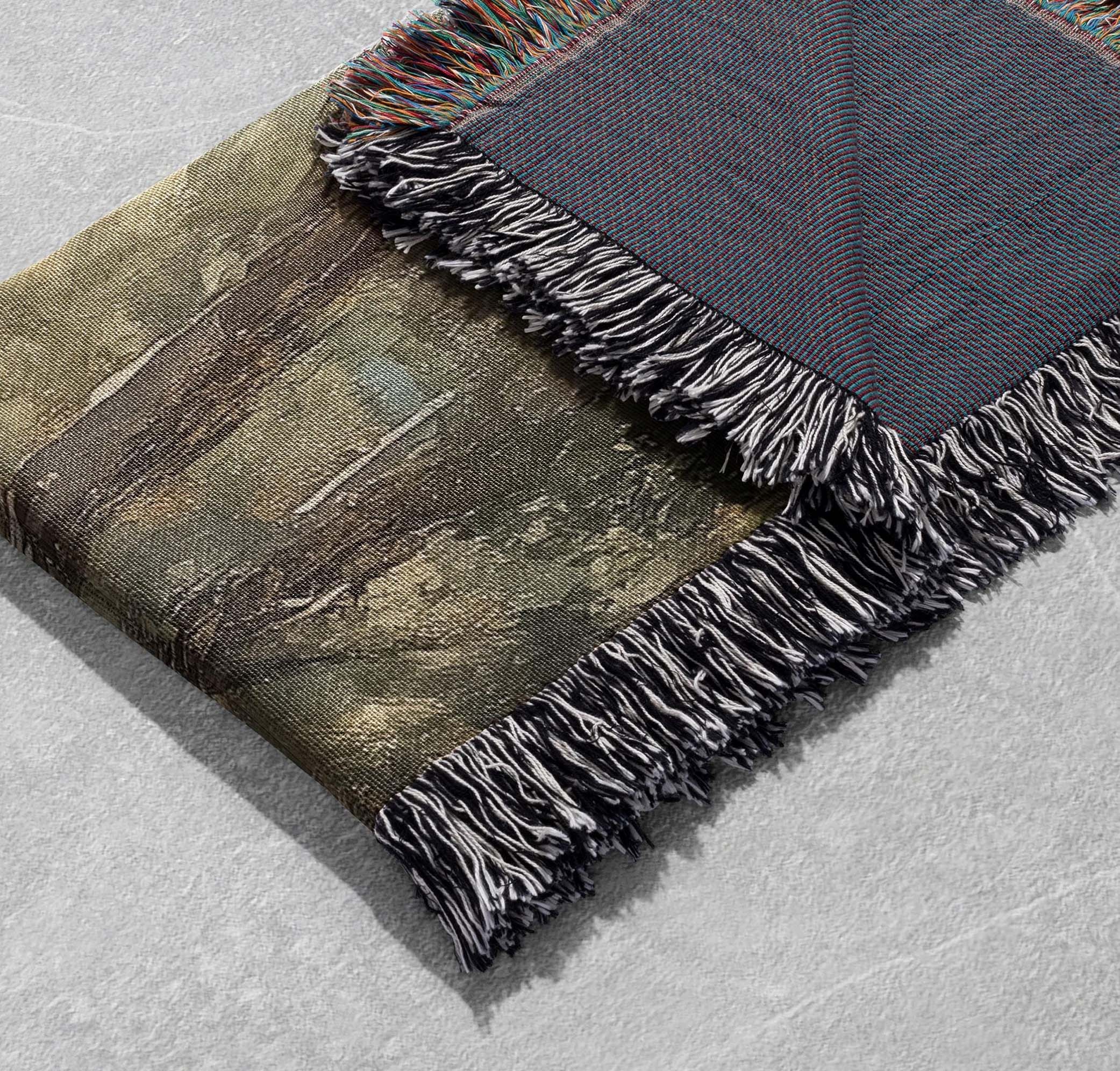 countryside cottage woven blanket rustic landscape art decor cottagecore tapestry