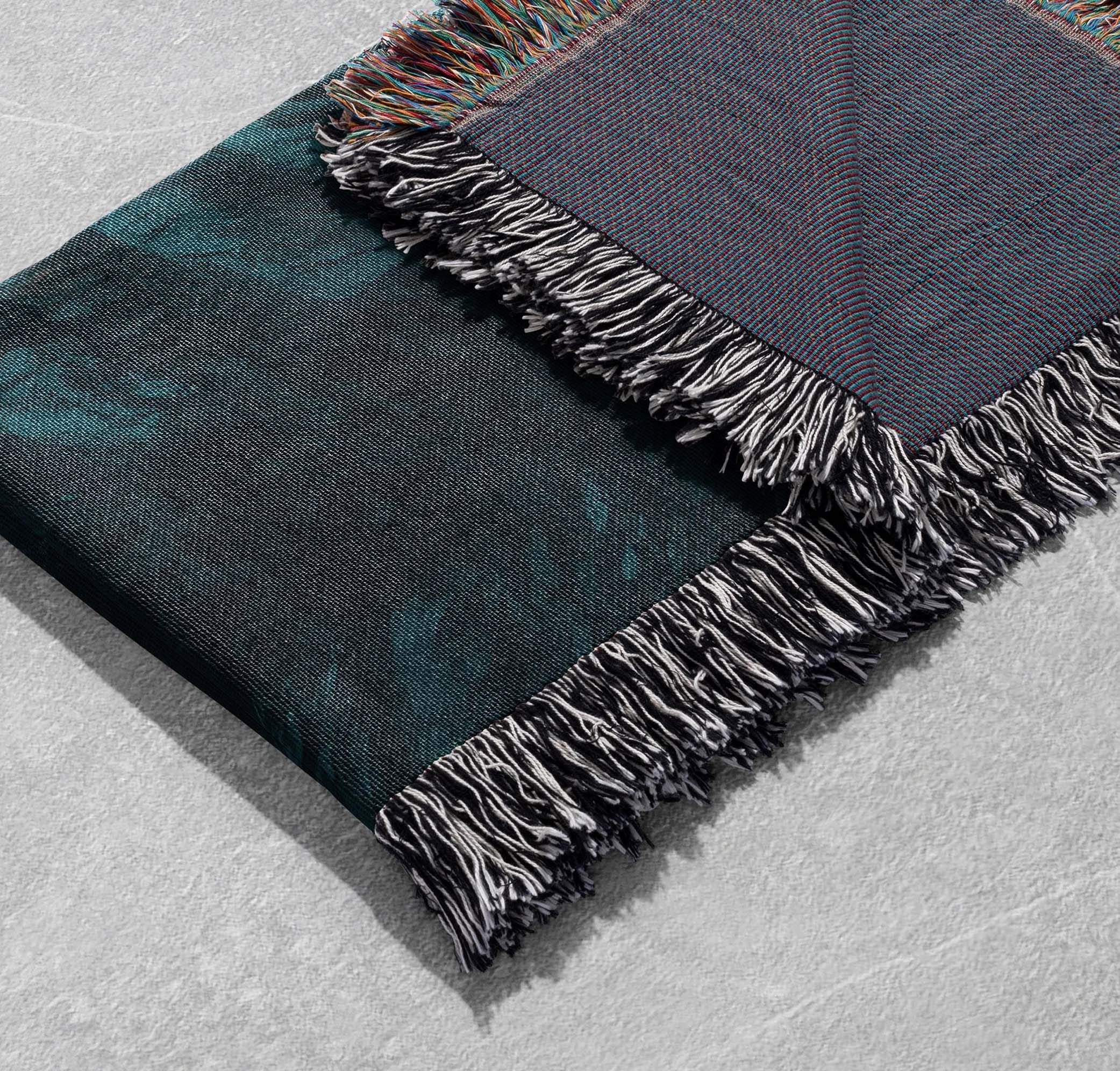 cozy campfire woven blanket rustic wilderness home decor cottagecore tapestry