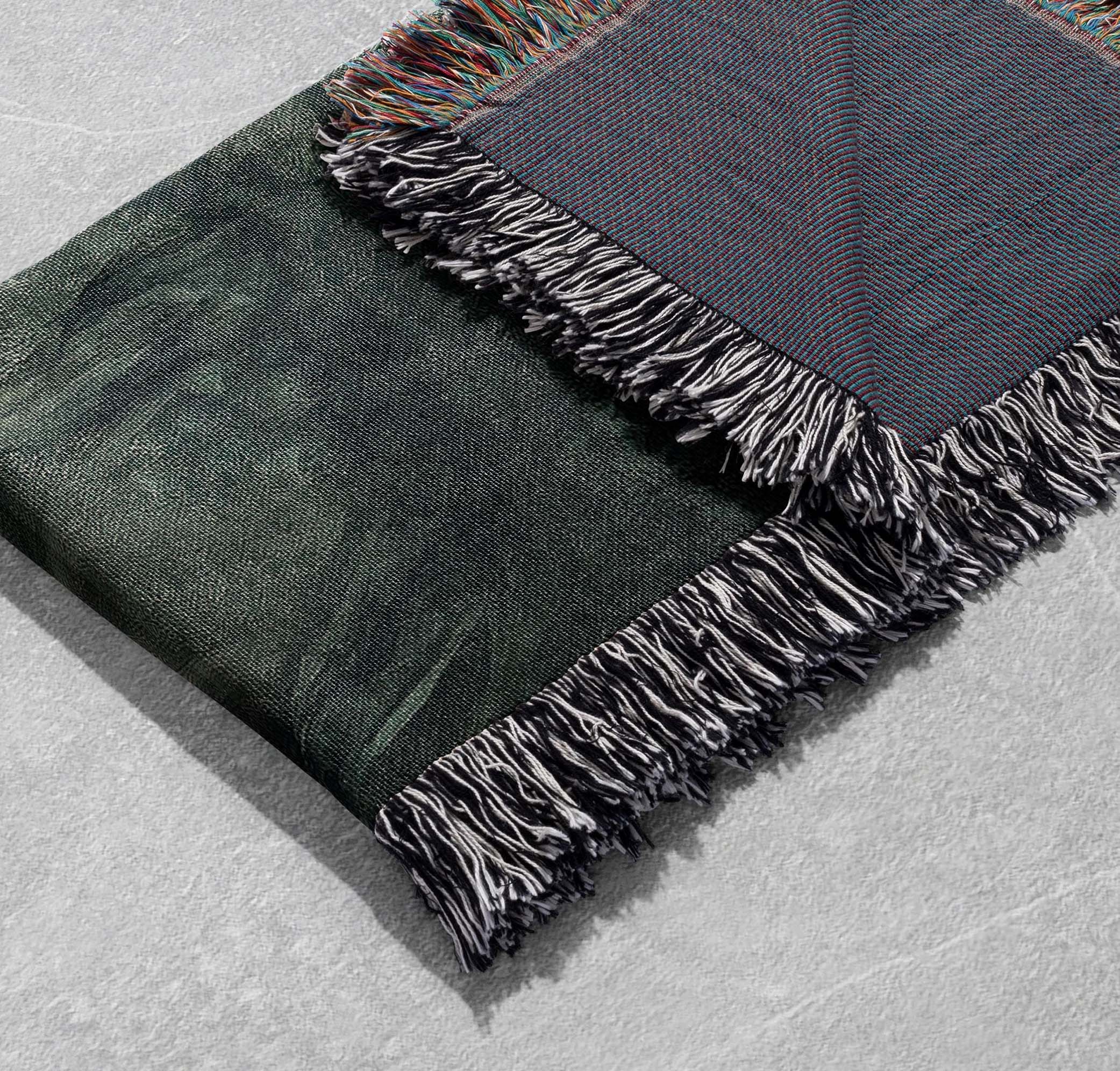 enchanted forest woven blanket mystical nature throw cottagecore tapestry