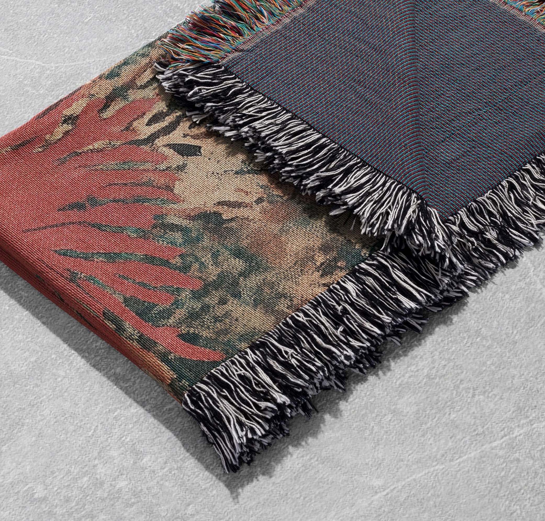 underwater coral reef woven blanket ocean inspired cozy throw cottagecore tapestry