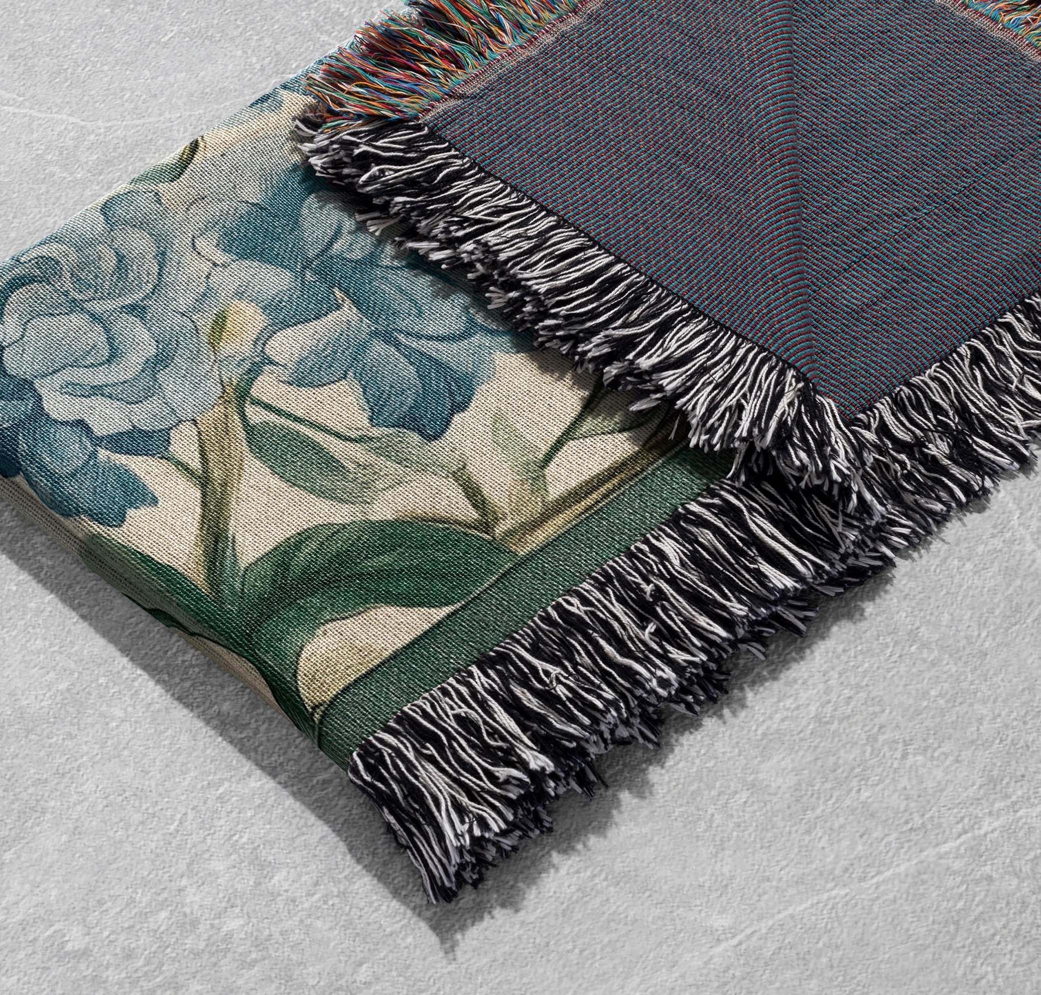 vintage floral woven blanket elegant botanical tapestry throw cottagecore tapestry home decor