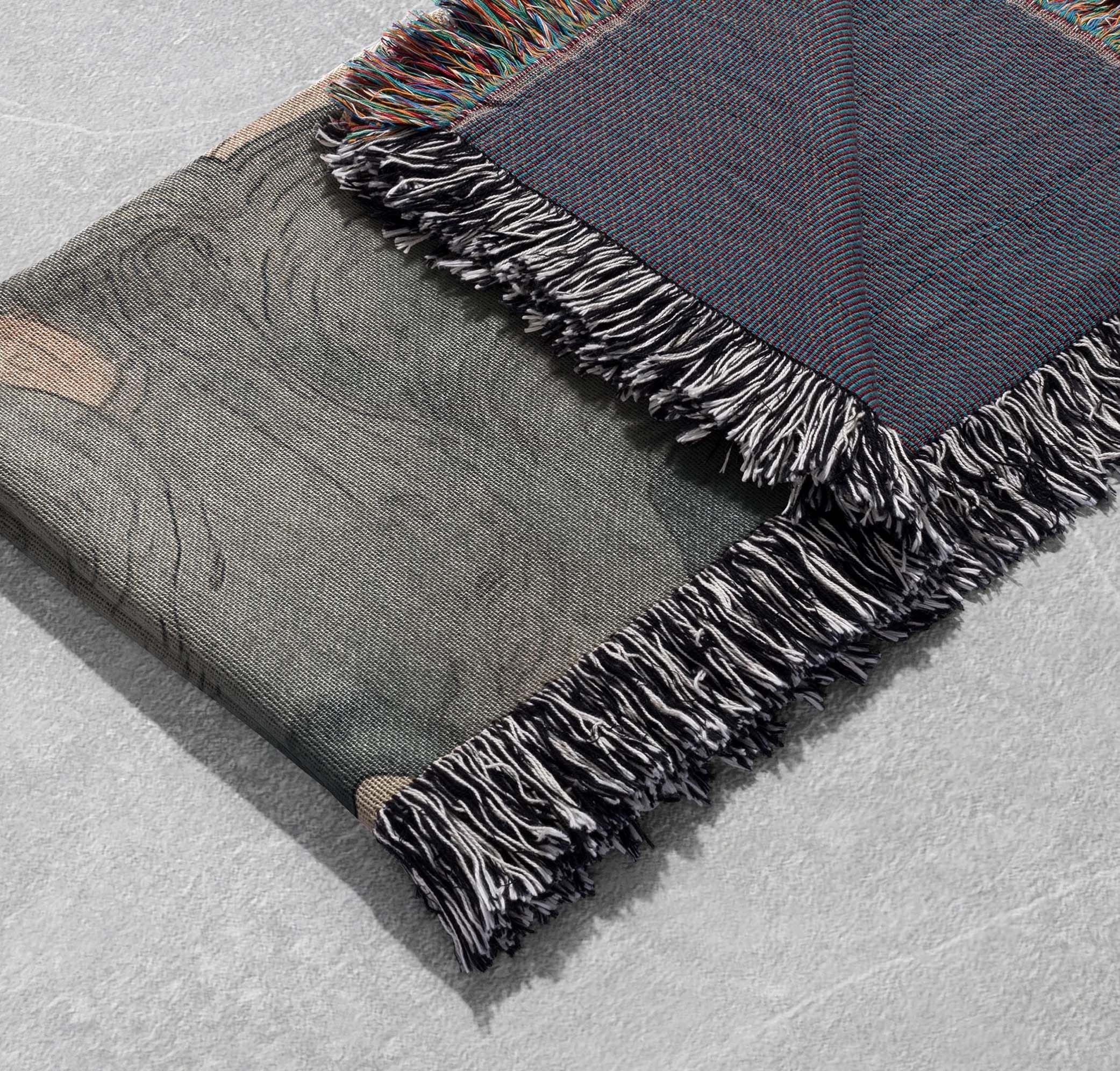 wanderers journey woven blanket mystical landscape throw cottagecore tapestry